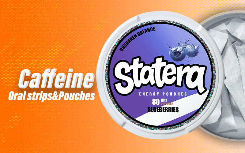 STATERA Caffeine Pouches - Natural Energy Oral Strips & Pouches | 50mg Caffeine + 10mg L-Theanine per Pouch | Available on Amazon