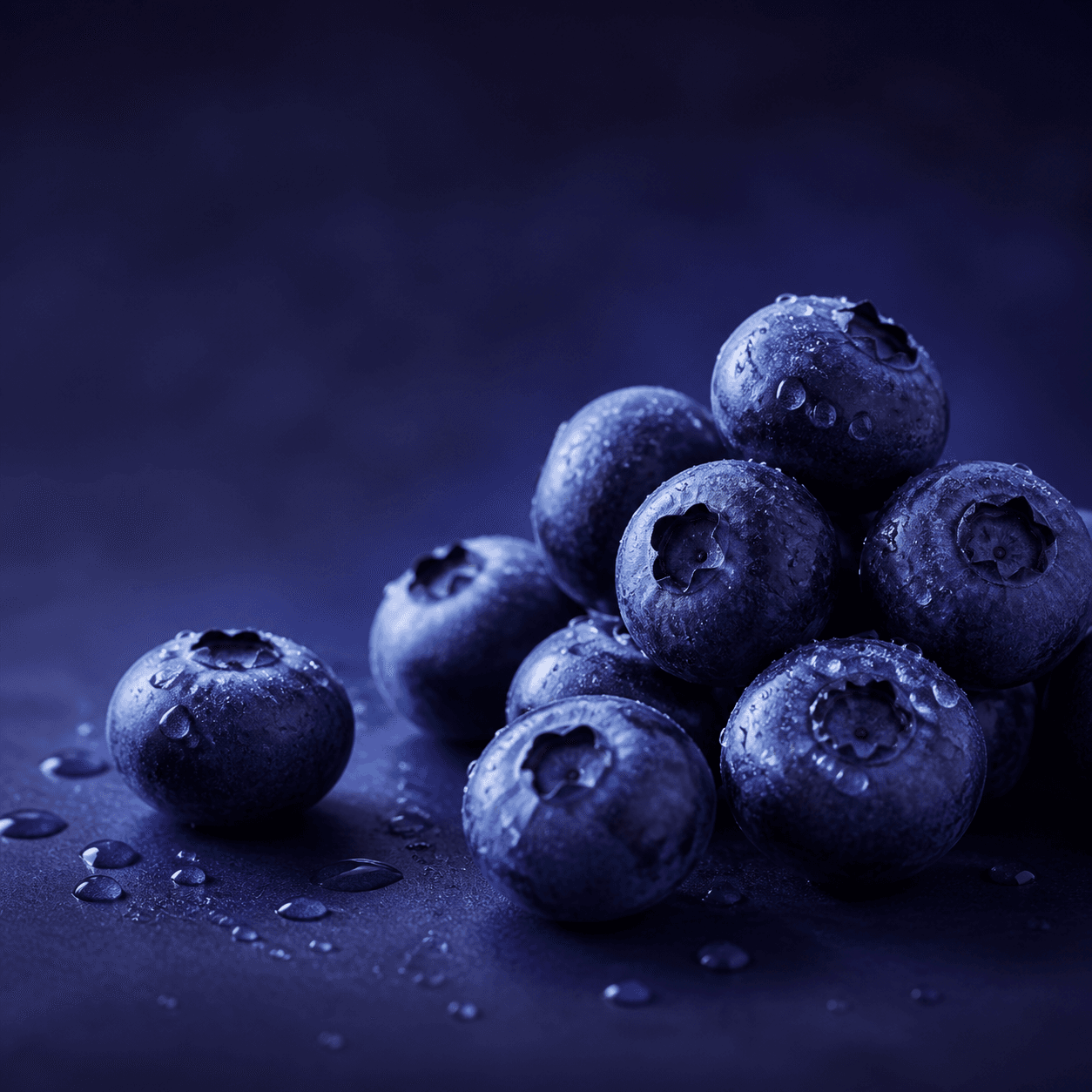 Blueberry flavor atmosphere with fresh ingredients
