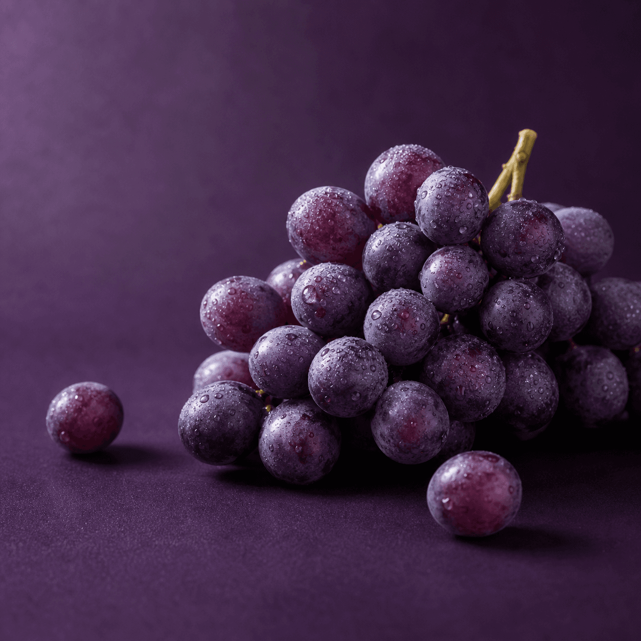 Grape flavor atmosphere with fresh ingredients
