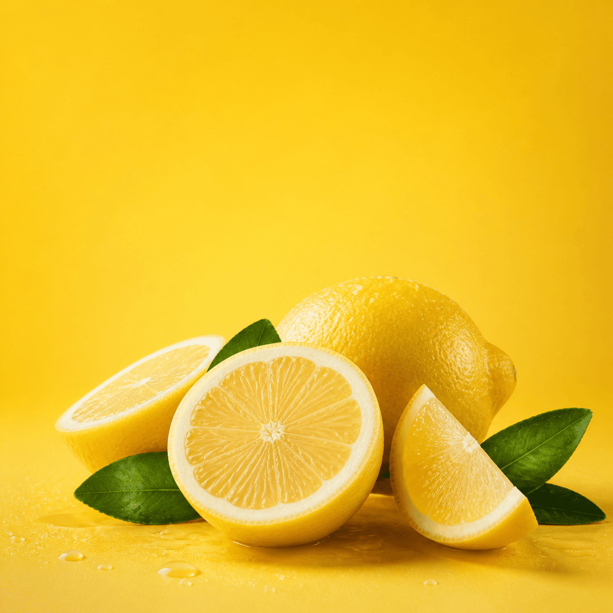 Lemon flavor atmosphere with fresh ingredients