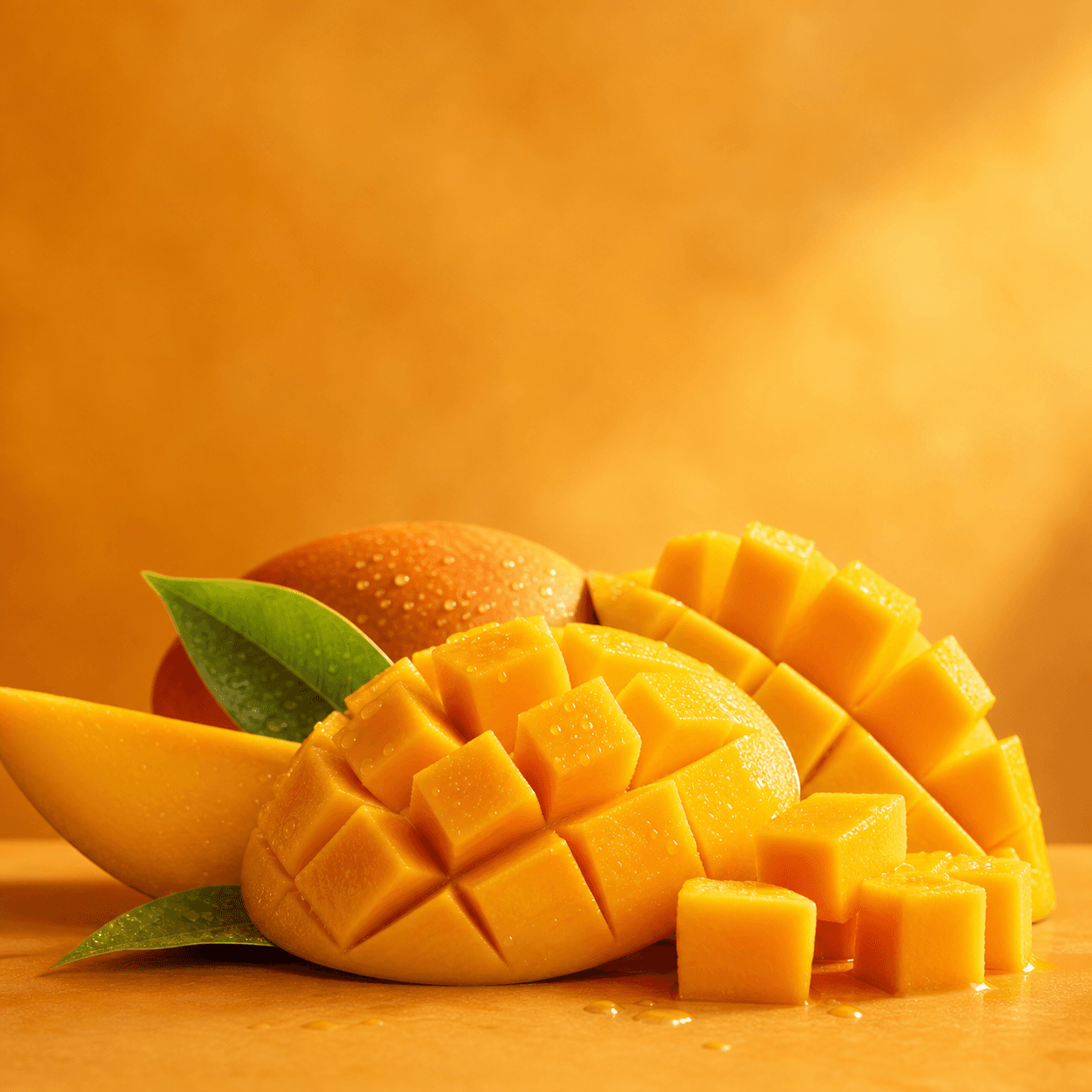Mango flavor atmosphere with fresh ingredients