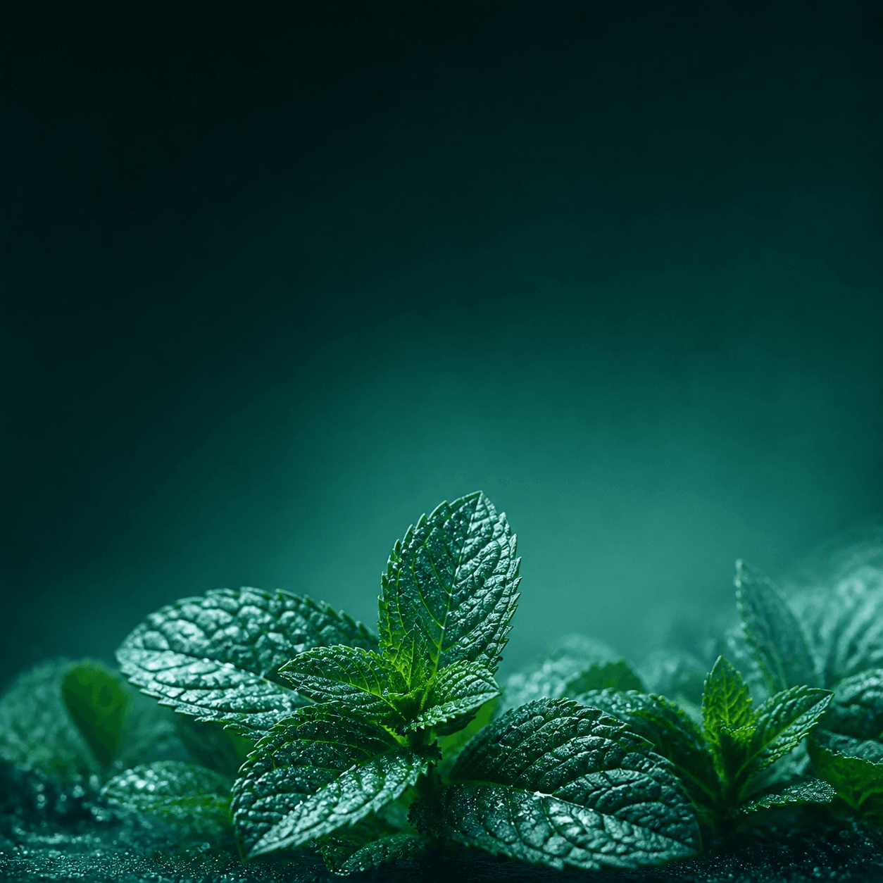 Peppermint flavor atmosphere with fresh ingredients