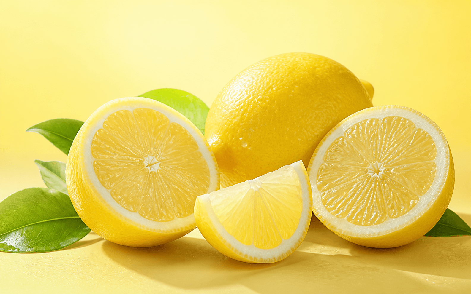 Lemon flavor atmosphere with fresh ingredients