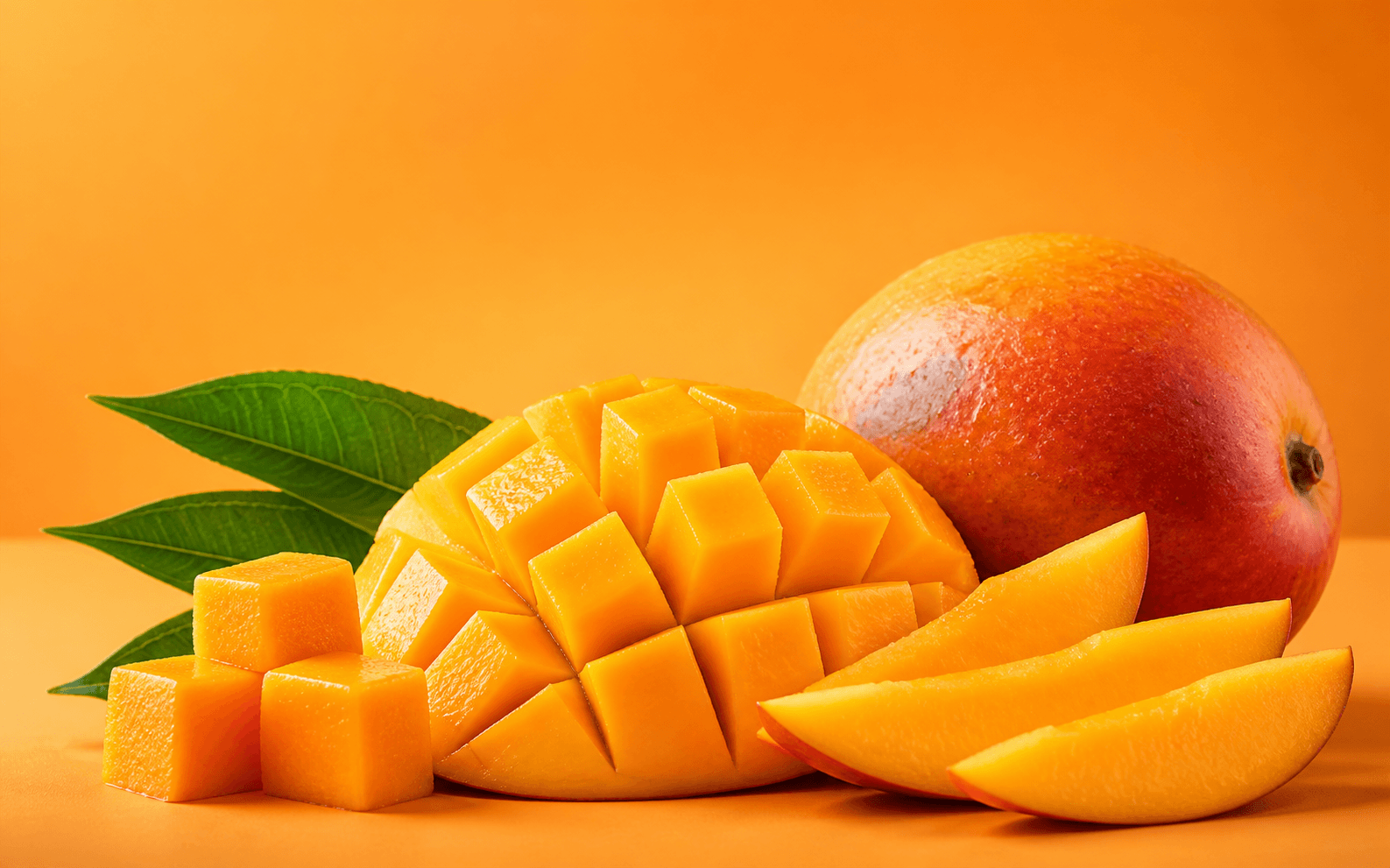 Mango flavor atmosphere with fresh ingredients