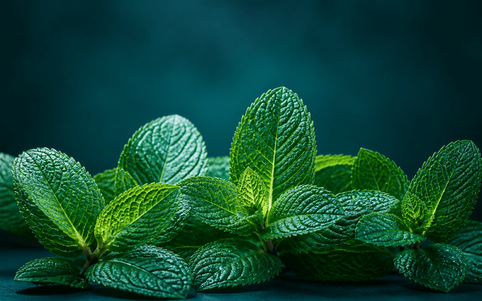 Peppermint flavor atmosphere with fresh ingredients